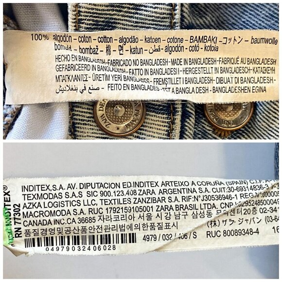 Zara Front Button Washed Denim Mini Skirt, Size S - Picture 9 of 15